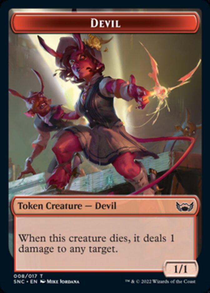 Devil // Wizard Double-sided Token [Streets of New Capenna Tokens] - Rocket TCG