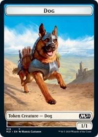 Dog // Saproling Double-sided Token [Core Set 2021 Tokens] - Rocket TCG