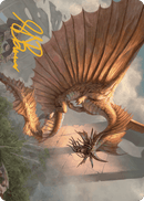 Ancient Gold Dragon Art Card (28) (Gold-Stamped Signature) [Commander Legends: Battle for Baldur's Gate Art Series] - Rocket TCG