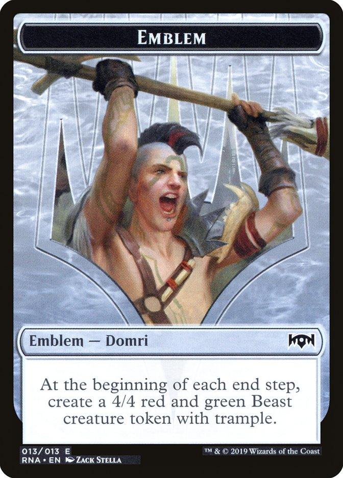 Domri, Chaos Bringer Emblem [Ravnica Allegiance Tokens] - Rocket TCG