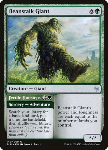 Beanstalk Giant // Fertile Footsteps [Throne of Eldraine] - Rocket TCG