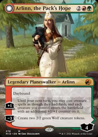 Arlinn, the Pack's Hope // Arlinn, the Moon's Fury (Borderless) [Innistrad: Midnight Hunt] - Rocket TCG