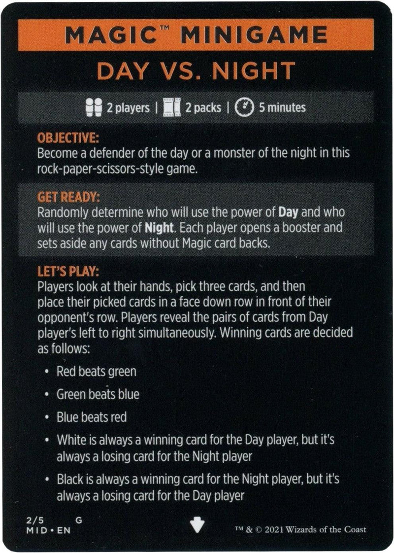 Day Vs. Night (Magic Minigame) [Innistrad: Midnight Hunt Minigame] - Rocket TCG