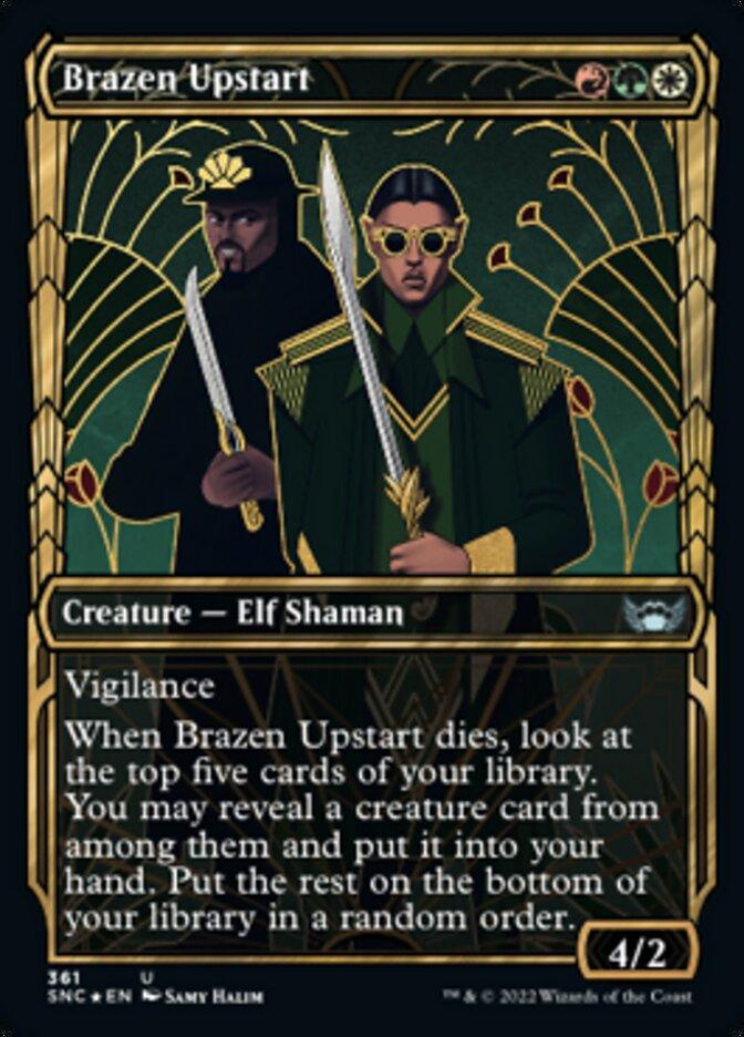 Brazen Upstart (Showcase Golden Age Gilded Foil) [Streets of New Capenna] - Rocket TCG