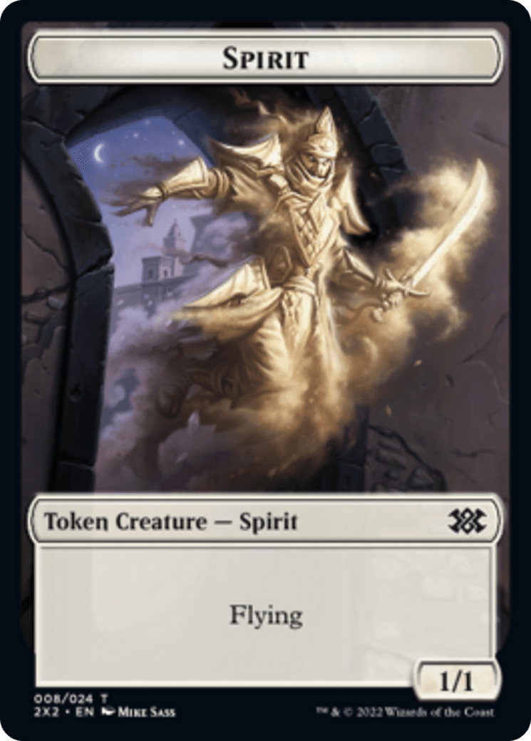 Cat Dragon // Spirit (008) Double-sided Token [Double Masters 2022 Tokens] - Rocket TCG