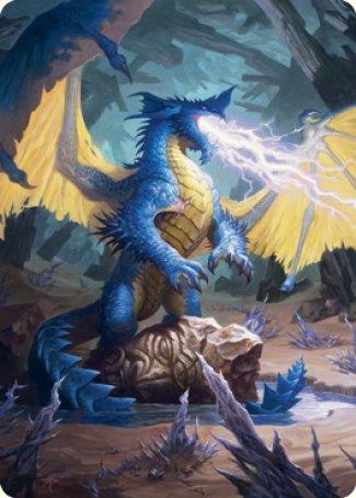 Blue Dragon Art Card [Dungeons & Dragons: Adventures in the Forgotten Realms Art Series] - Rocket TCG