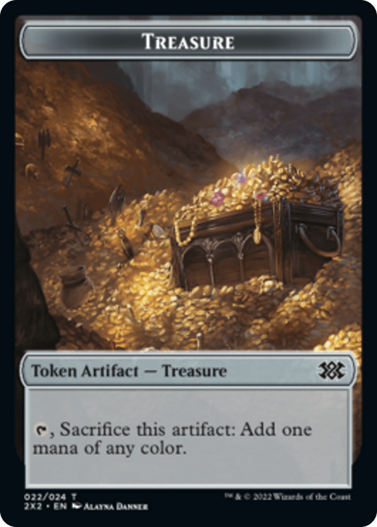 Boar // Treasure Double-sided Token [Double Masters 2022 Tokens] - Rocket TCG
