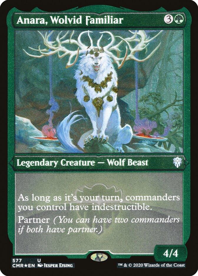 Anara, Wolvid Familiar (Etched) [Commander Legends] - Rocket TCG