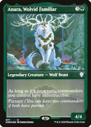 Anara, Wolvid Familiar (Etched) [Commander Legends] - Rocket TCG