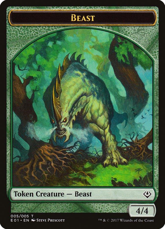 Beast Token (005/005) [Archenemy: Nicol Bolas Tokens] - Rocket TCG