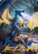 Blue Dragon Art Card (Gold-Stamped Signature) [Dungeons & Dragons: Adventures in the Forgotten Realms Art Series] - Rocket TCG