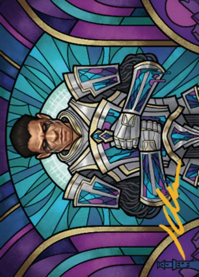 Aron, Benalia's Ruin Art Card (Gold-Stamped Signature) [Dominaria United Art Series] - Rocket TCG