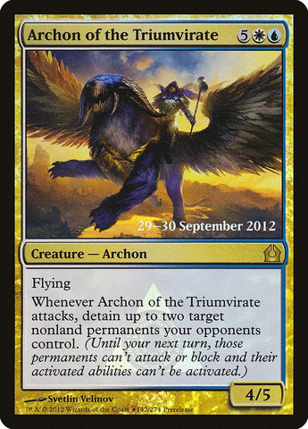 Archon of the Triumvirate [Return to Ravnica Prerelease Promos] - Rocket TCG