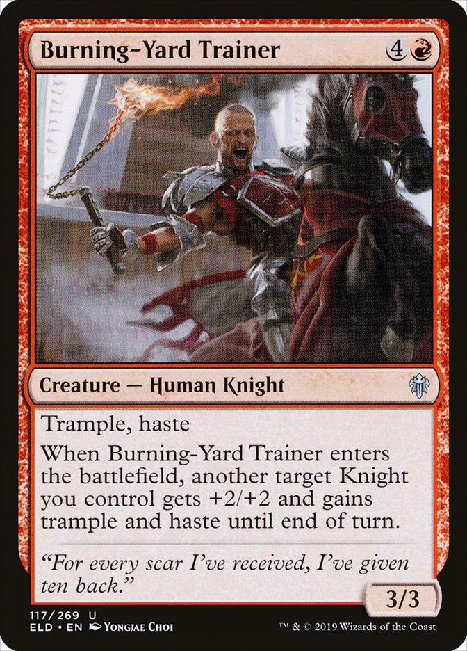 Burning-Yard Trainer [Throne of Eldraine] - Rocket TCG