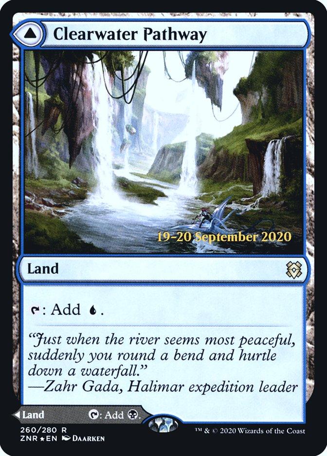 Clearwater Pathway // Murkwater Pathway [Zendikar Rising Prerelease Promos] - Rocket TCG