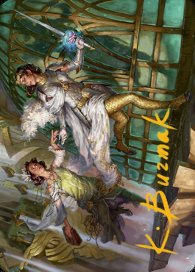 Daring Escape Art Card (Gold-Stamped Signature) [Streets of New Capenna Art Series] - Rocket TCG