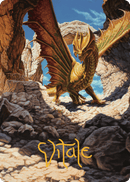 Ancient Brass Dragon Art Card (02) (Gold-Stamped Signature) [Commander Legends: Battle for Baldur's Gate Art Series] - Rocket TCG